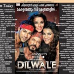 Dilwale Kerala Theater List-Shahrukh Khan-Kajol