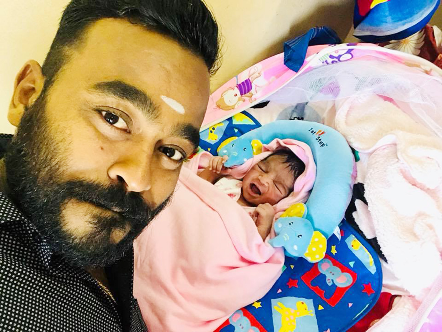 Appani Sarath shares his newborn baby's photos!