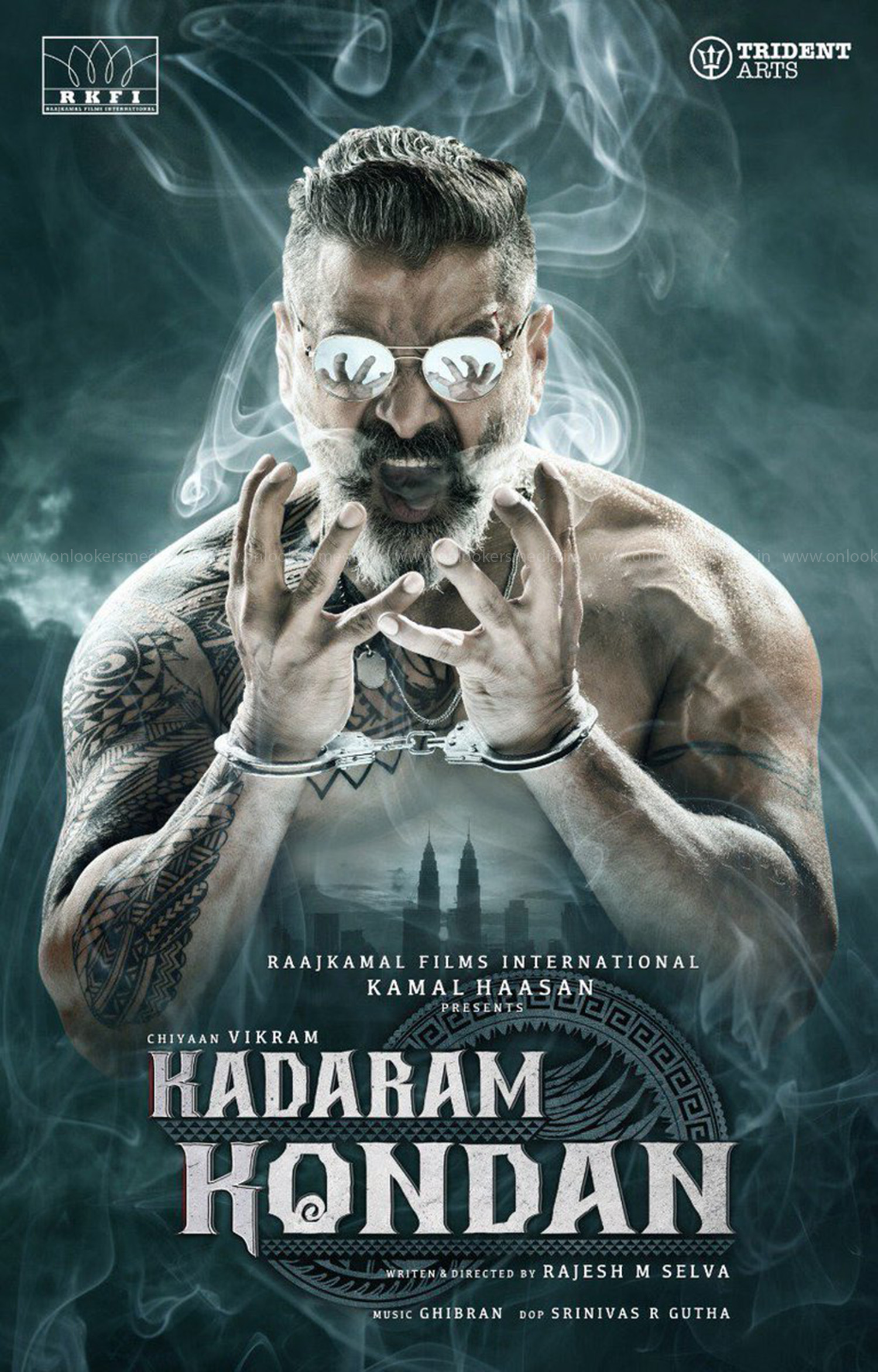 Kadaram Kondan,chiyaan vikram,Kadaram Kondan first look poster,chiyaan 56,vikram's Kadaram Kondan first look poster,vikram's new movie