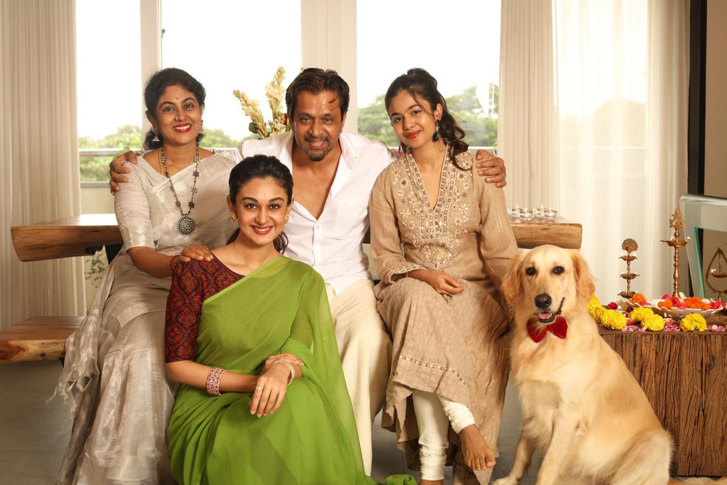 Arjun Sarja and family is all smiles in these Diwali special pics!