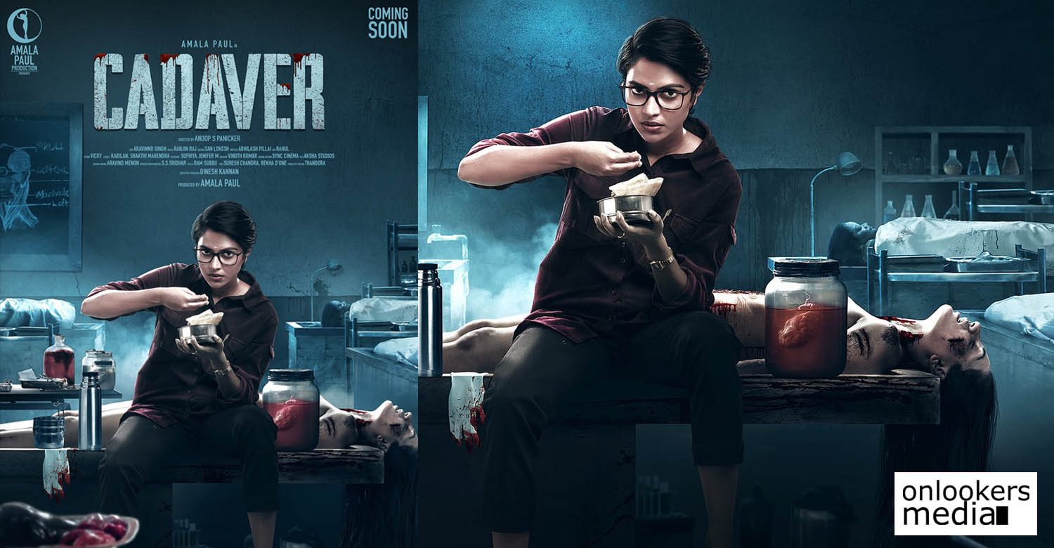Cadaver,amala paul,amala paul new tamil film Cadaver,first look poster Cadaver,amala paul production film