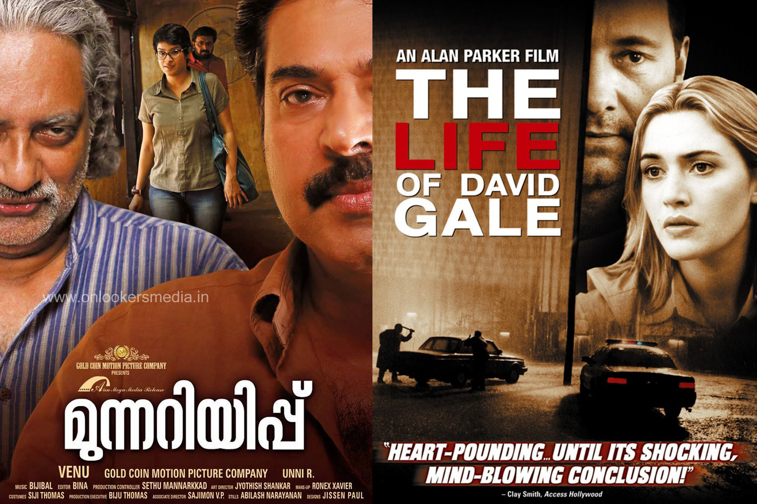 Munnaririyippu copied from Life of David Gale-Mammootty-R.Unni-Malayalam Movies 2014-Onlookers Media