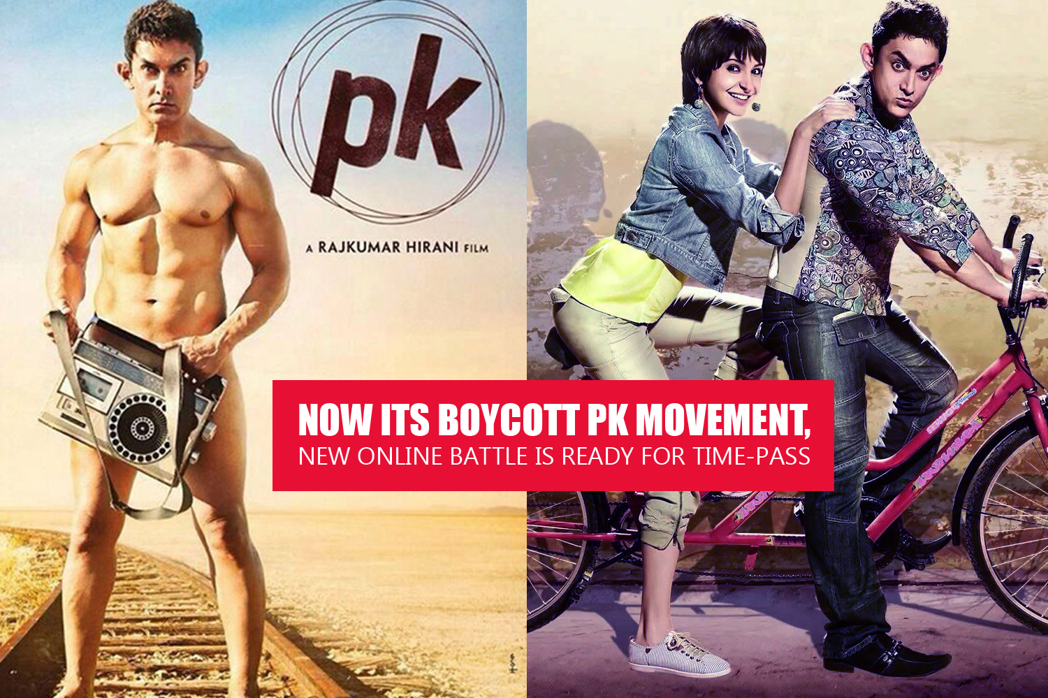 Now its Boycott PK movement, new online battle is ready for time-pass-Aamirakhan-Anushka Shetty-Onlookers Media;