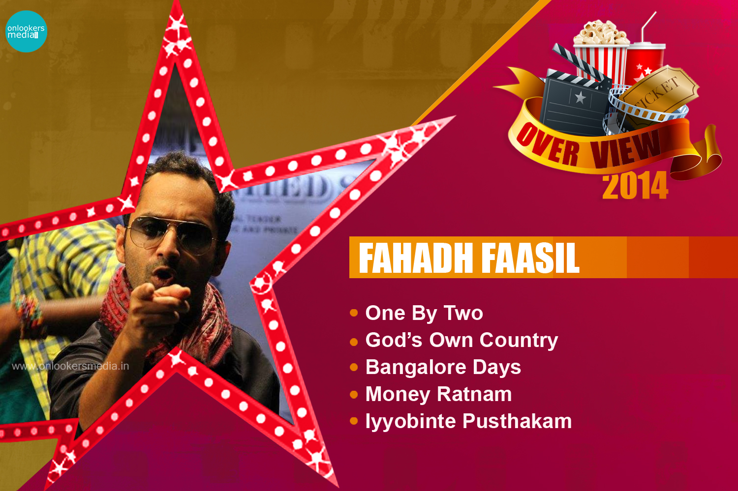 Fahadh Faail 2014 Overview-Report-Hit Flop Movie List-One By Two-Onlookers Media