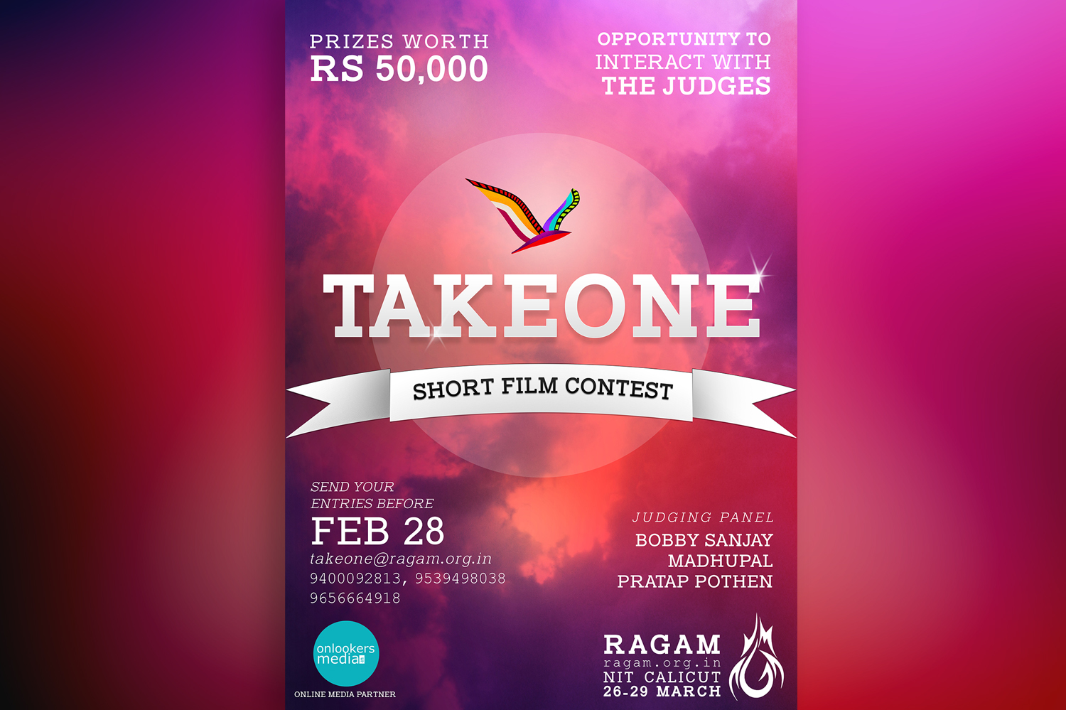 TakeOne short film contest-NIT calicut-Onlookers Media