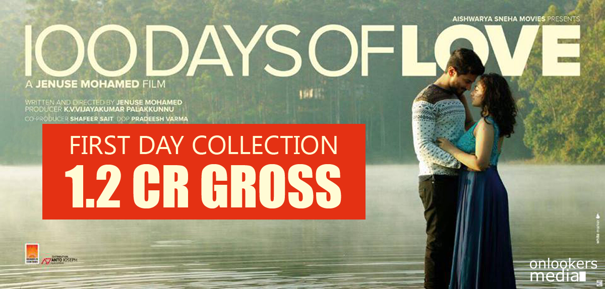 100 Days Of Love First Day Collection Report-Dulquer Salmaan-Nithya Menon-DQ-Malayalam Movie 2015-Onlookers Media