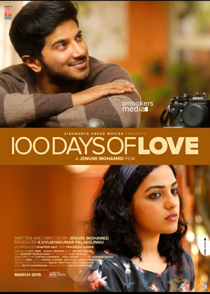 100 Days Of Love Posters-Malayalam Movie-Dulquer Salmaan-Nithya Menon ...