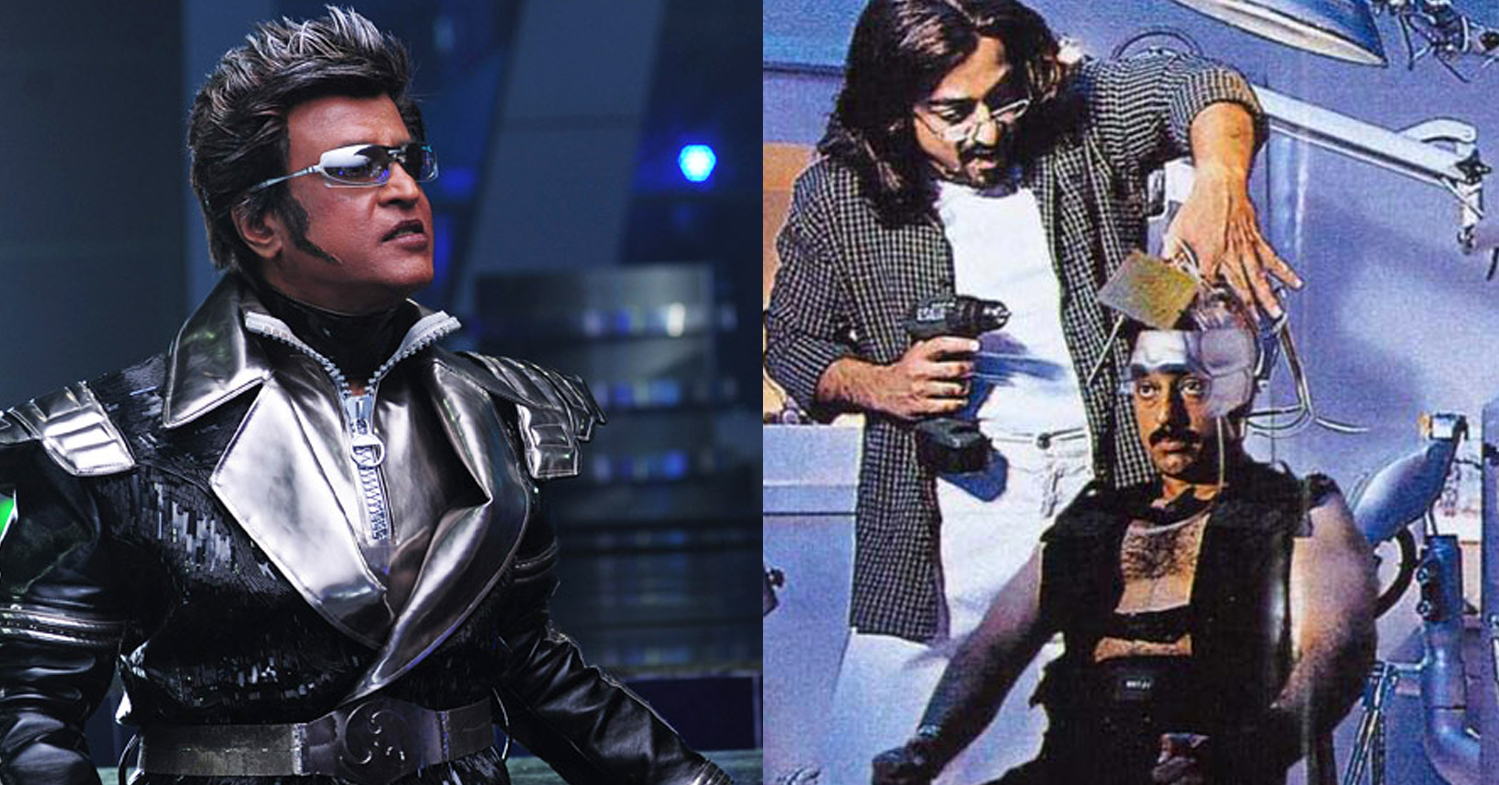 Rajinikanth and Kamal Haasan in Enthiran 2-Robot 2-Shankar-Tamil Movie 2015-Onlookers Media