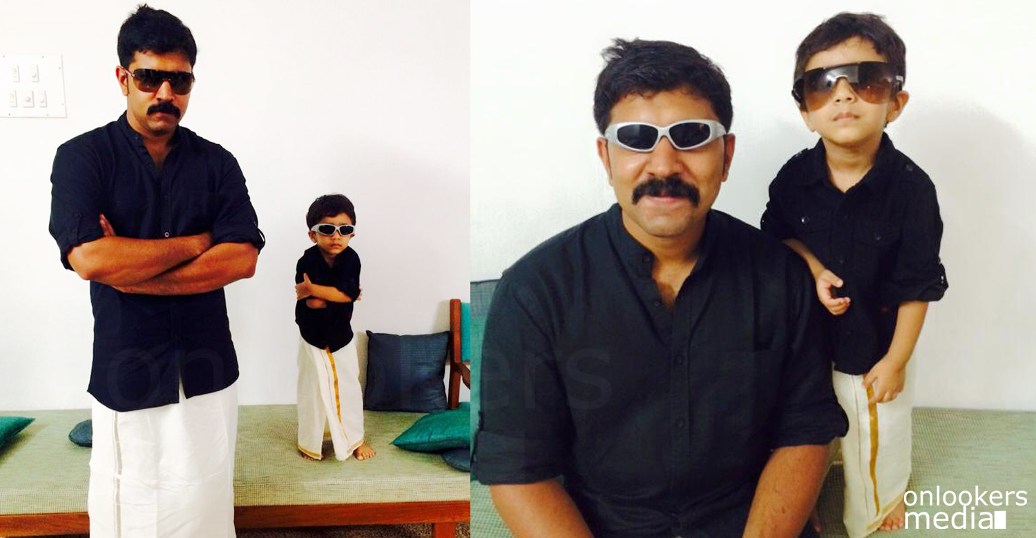Nivin Pauly with son Daveed Pauly-Premam style dressing