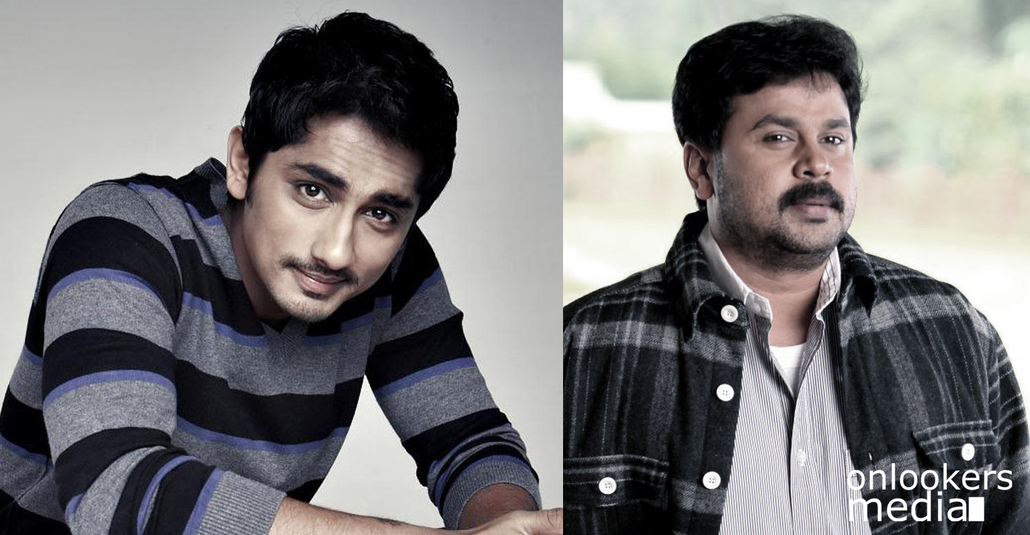 Siddharth to make his Mollywood Debut in a Dileep starrer