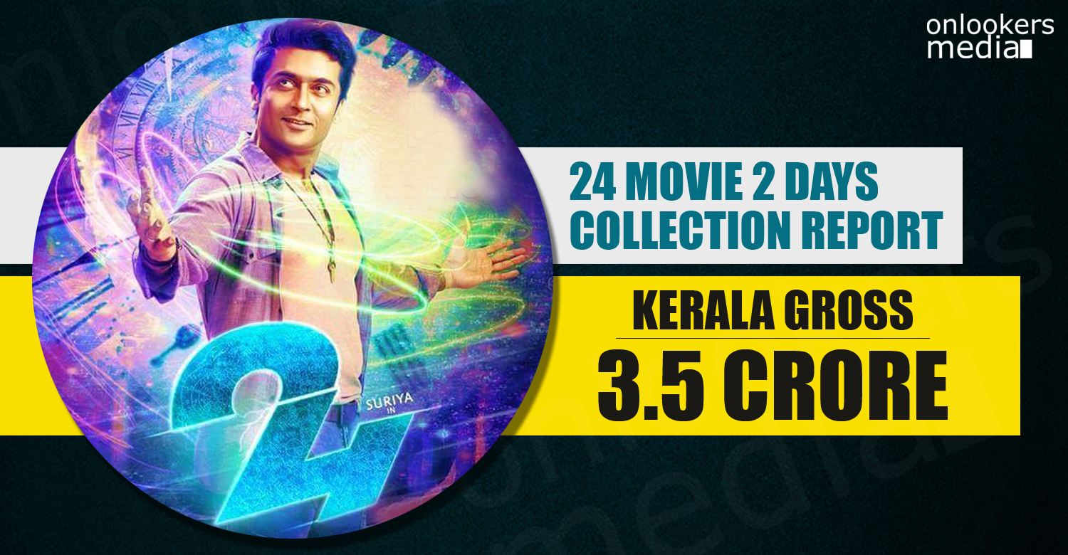 24 movie kerala collection, 24 movie , 24 movie collection, 24 movie 2 days collection, 24 movie second day collection