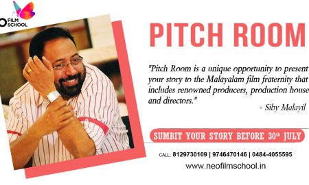 Script Pitching Festival, Pitch Room, Sibi malayil, Neo Film School, neo film school script festival, contact malayalam producers