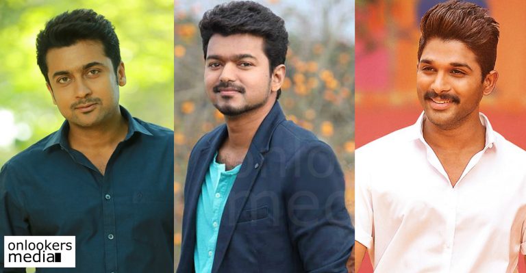 Suriya on top of Allu Arjun and Vijay