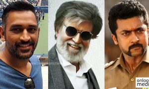 MS Dhoni about suriya, who is favorite actor of MS Dhoni. suriya tamil actor, rajinikanth latest movie,