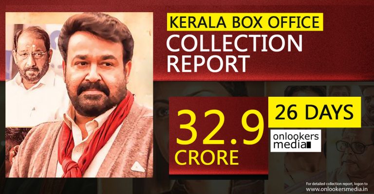 Kerala Box Office : Oppam Collection Report 26 Days