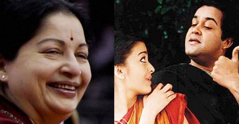 Jayalalitha praised Mohanlal for his performance in Iruvar