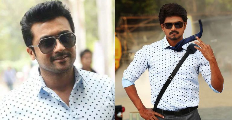Suriya dons Vijay’s Bairavaa trending shirt