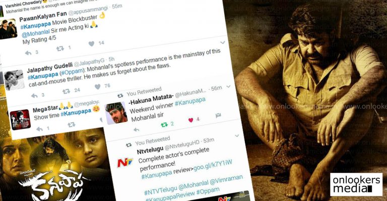 Great response for Oppam’s Telugu version Kanupapa
