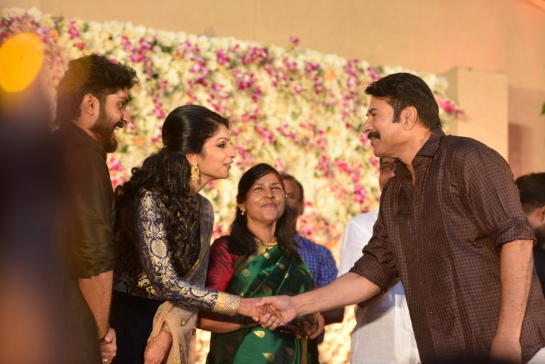 Dhyan Sreenivasan-Arpita Sebastian wedding reception stills