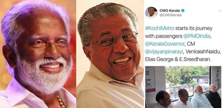 Kochi Metro: Chief Minister Pinarayi Vijayan ‘crops’ Kummanam Rajashekharan out