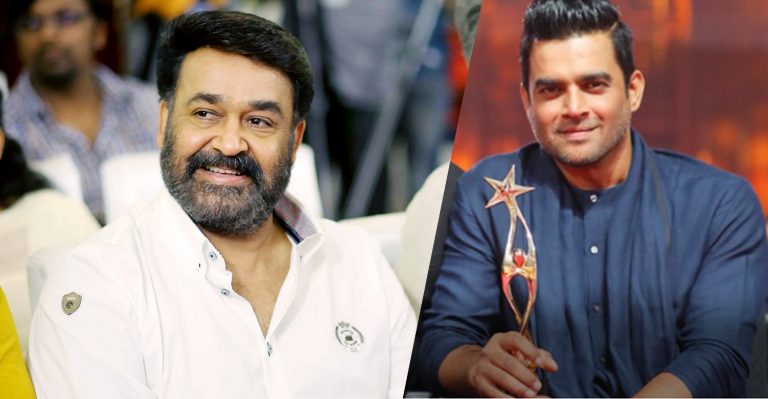 Madhavan received the best actor award on behalf of Mohanlal at SIIMA 2017