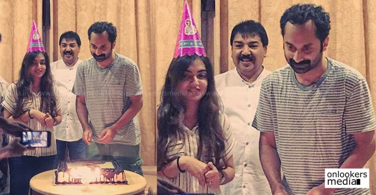 Fahadh Faasil celebrates his birthday with Nazriya and the Trance team
