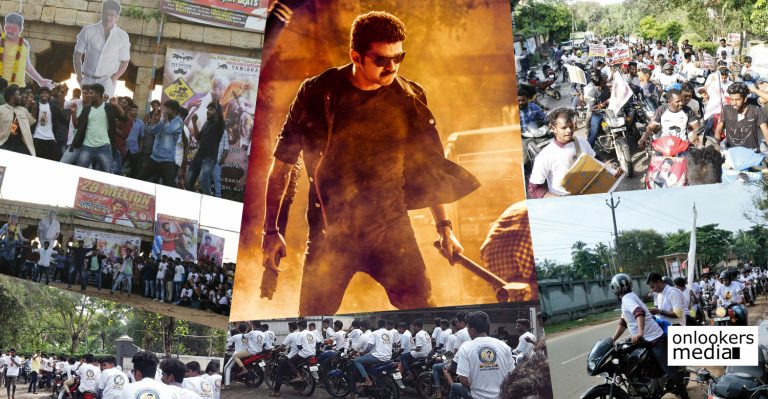 Never before seen craze for Vijay’s Mersal in Kerala; All set for a massive release tomorrow!!