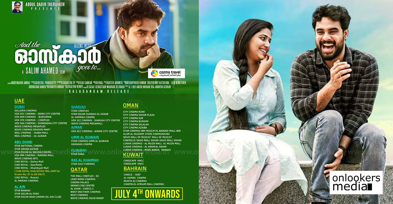 And The Oskar Goes To gcc release,And The Oskar Goes To gcc theatre list,And The Oskar Goes To UAE release,And The Oskar Goes To UAE theatre list,And The Oskar Goes To updates,And The Oskar Goes To latest news,tovino thomas,salim ahamed