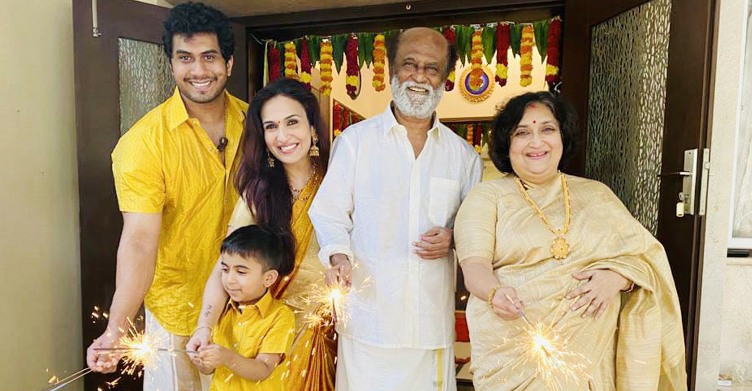 Rajinikanth latest news,Rajinikanth latest pics,Rajinikanth celebrates Diwali with family images,photos Rajinikanth celebrates Diwali with family,tamil cinema news,kollywood news